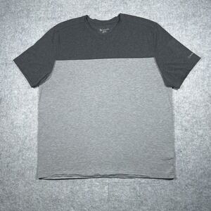 Cloudveil T Shirt Mens Size 2XL XXL Grey‎ Crewneck Stretch Baseball Style